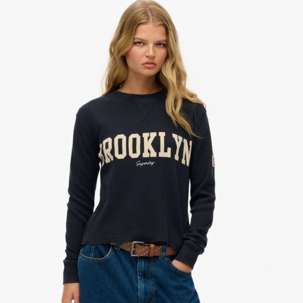 [Superdry] Superdry & Co ATHLETIC ESSENTIAL LONG SLEEVE - Jumper - eclipse navy